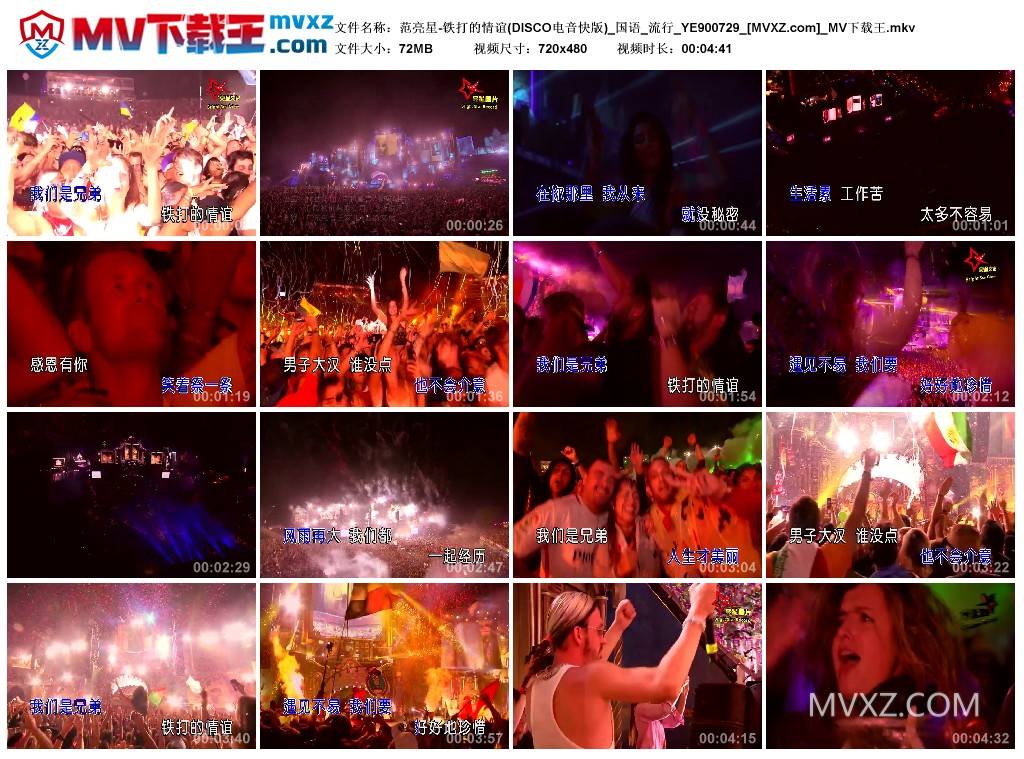 范亮星-铁打的情谊(DISCO电音快版)_国语_流行_YE900729